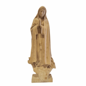 Imagem de Nossa Senhora de Fátima Dolfi em Madeira Natural – 15 cm