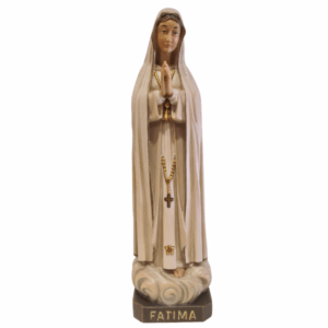 Imagem de Nossa Senhora de Fátima Dolfi em Madeira – 30 cm