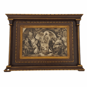 Quadro da Última Ceia com Moldura em Madeira