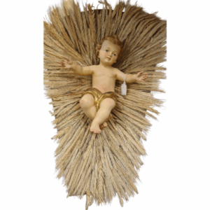 Menino Jesus em Madeira com Palha